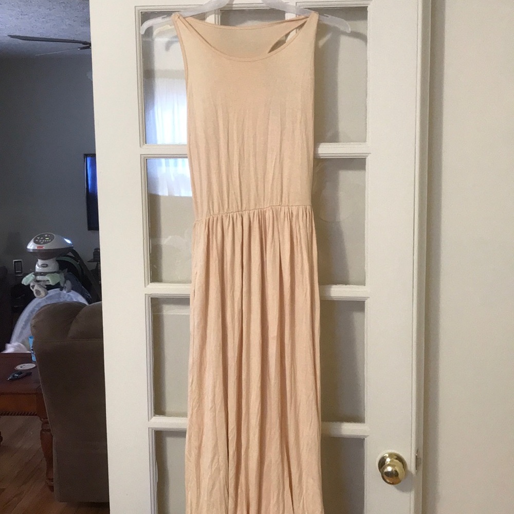 Pale yellow maxi dress